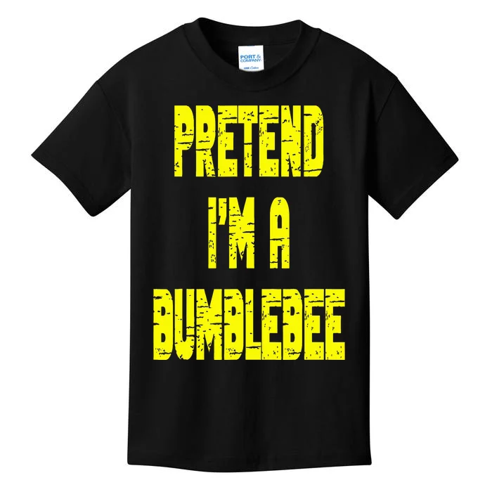 Lazy Easy Pretend A Bumblebee Party Halloween Costume Simple Kids T-Shirt