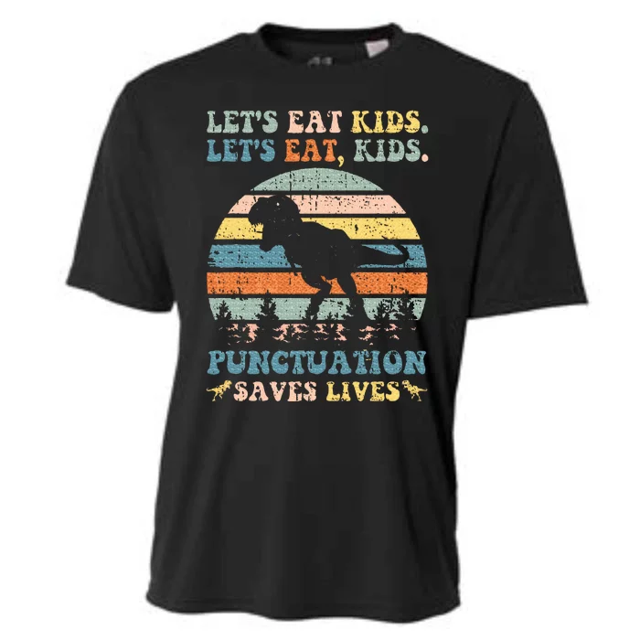 Lets Eat Punctuation Saves Lives Cooling Performance Crew T-Shirt