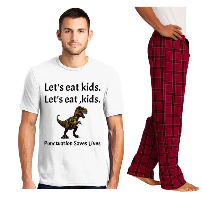 LetS Eat Punctuation Saves Lives Funny Grammar Pajama Set