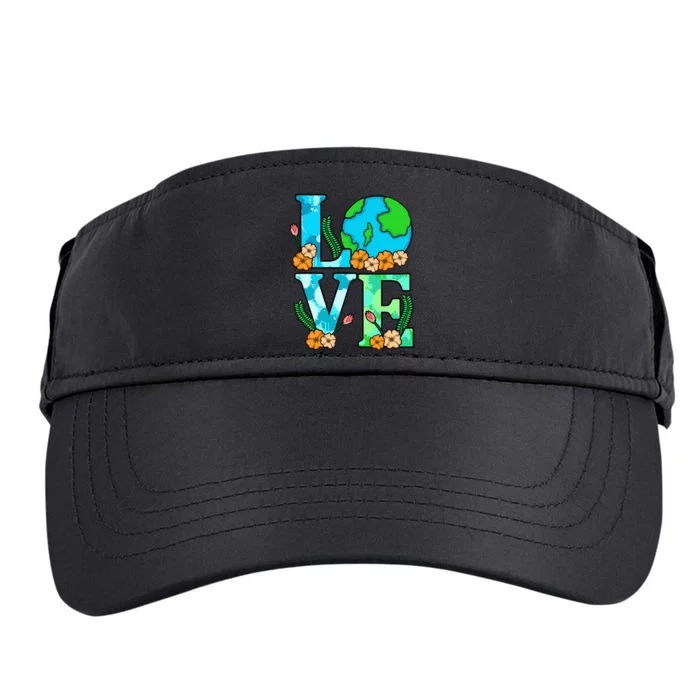 Love Earth Planet Save Earth's Day Graphic Adult Drive Performance Visor