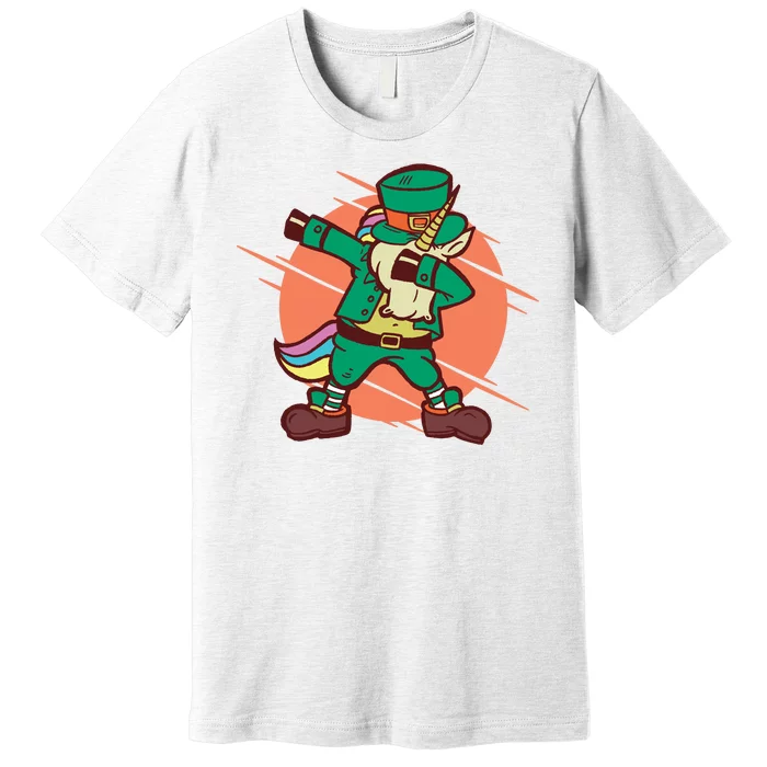 Leprechaun Dabbing Unicorn Premium T-Shirt