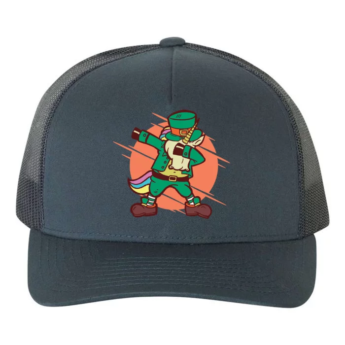 Leprechaun Dabbing Unicorn Yupoong Adult 5-Panel Trucker Hat