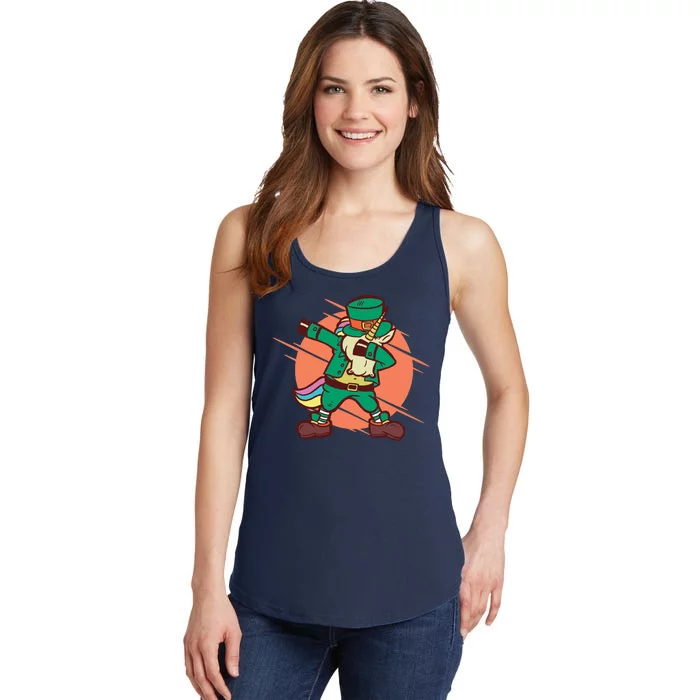 Leprechaun Dabbing Unicorn Ladies Essential Tank