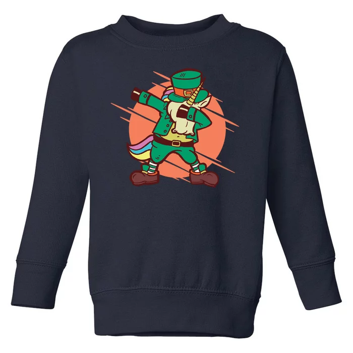 Leprechaun Dabbing Unicorn Toddler Sweatshirt