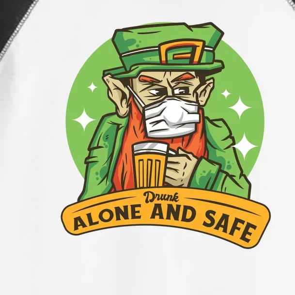 Leprechaun Drink Alone and Safe Funny Facemask Toddler Fine Jersey T-Shirt