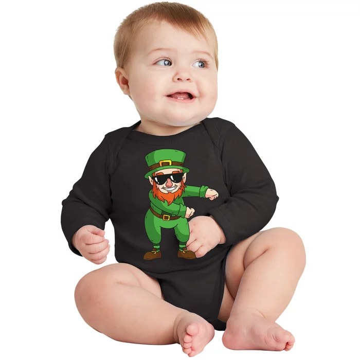 Leprechaun Floss Baby Long Sleeve Bodysuit