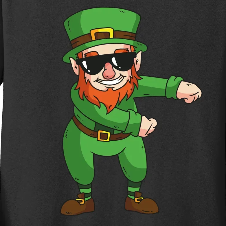 Leprechaun Floss Kids Long Sleeve Shirt