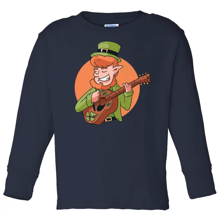 Leprechaun Guitarist Toddler Long Sleeve Shirt