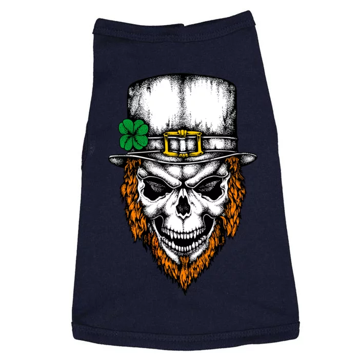 Leprechaun Irish Skull Skeleton Ginger Beard St. Patrick's Day Doggie Tank