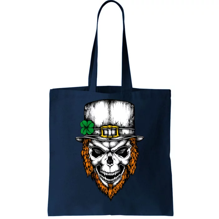 Leprechaun Irish Skull Skeleton Ginger Beard St. Patrick's Day Tote Bag