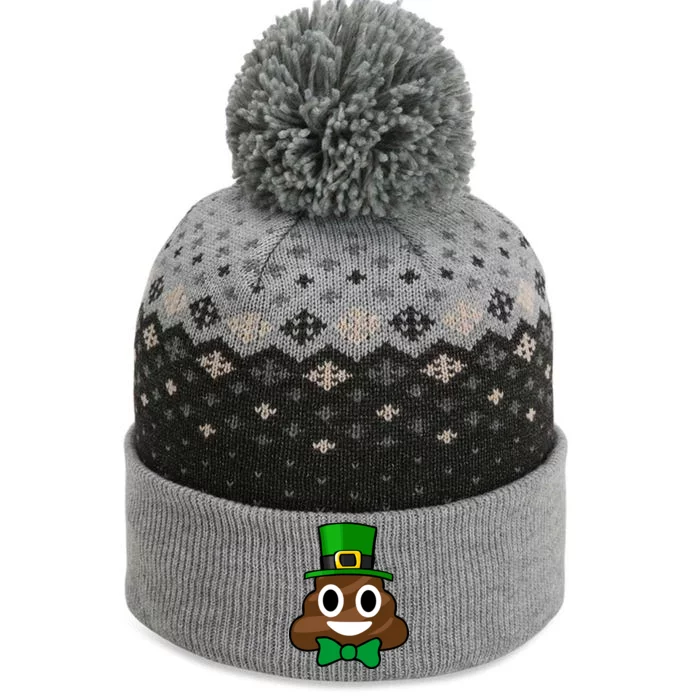 Leprechaun Poop Emoji Smiley Funny St. Patrick's Day The Baniff Cuffed Pom Beanie