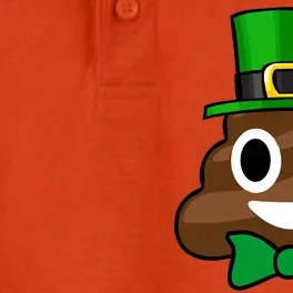 Leprechaun Poop Emoji Smiley Funny St. Patrick's Day Dry Zone Grid Performance Polo