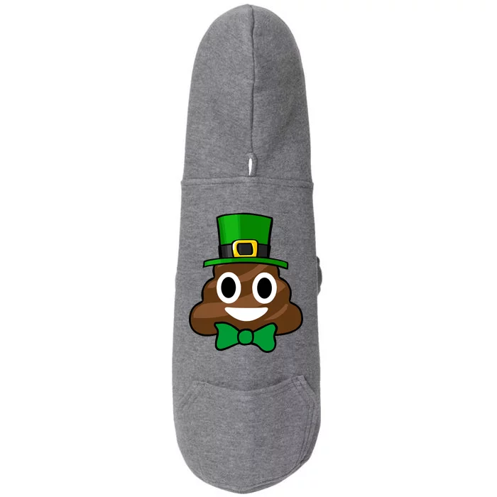 Leprechaun Poop Emoji Smiley Funny St. Patrick's Day Doggie 3-End Fleece Hoodie