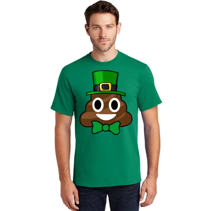 Leprechaun Poop Emoji Smiley Funny St. Patrick's Day Tall T-Shirt