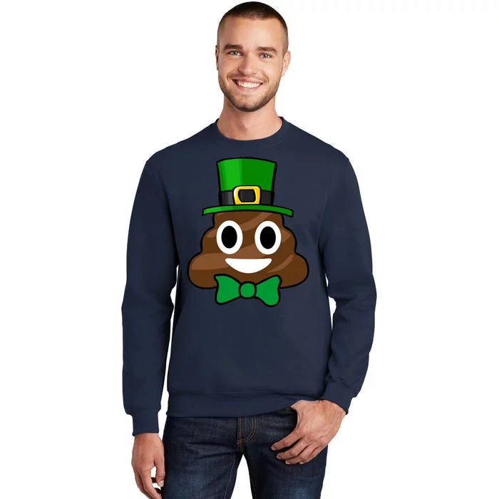 Leprechaun Poop Emoji Smiley Funny St. Patrick's Day Tall Sweatshirt