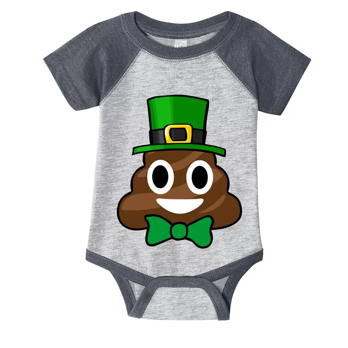 Leprechaun Poop Emoji Smiley Funny St. Patrick's Day Infant Baby Jersey Bodysuit