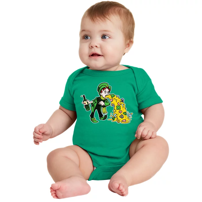 Leprechaun Puking St. Patrick's Day Drinking Baby Bodysuit