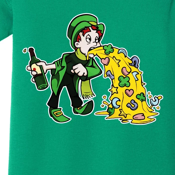 Leprechaun Puking St. Patrick's Day Drinking Baby Bodysuit