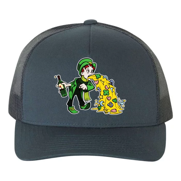 Leprechaun Puking St. Patrick's Day Drinking Yupoong Adult 5-Panel Trucker Hat