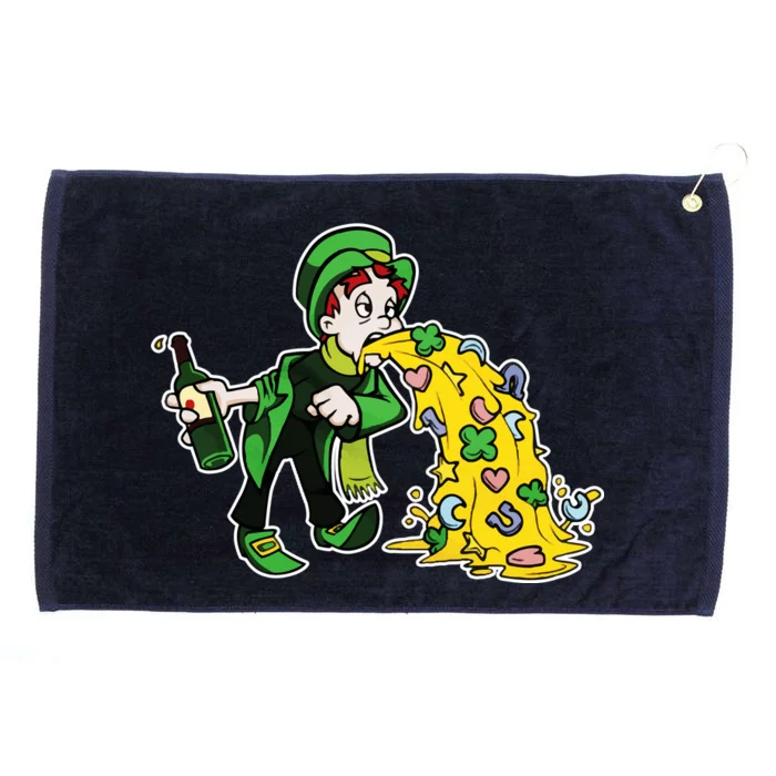 Leprechaun Puking St. Patrick's Day Drinking Grommeted Golf Towel