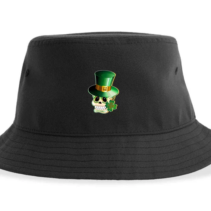 Leprechaun Sugar Irish Skull Sustainable Bucket Hat