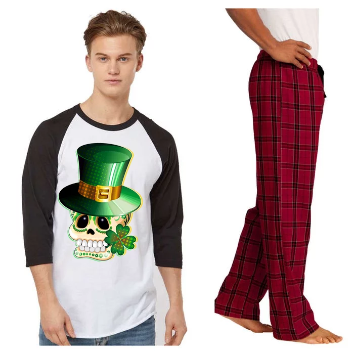 Leprechaun Sugar Irish Skull Raglan Sleeve Pajama Set