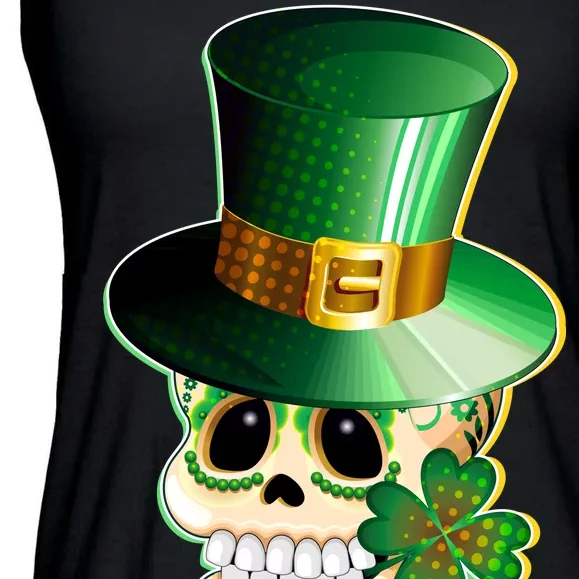 Leprechaun Sugar Irish Skull Ladies Essential Flowy Tank