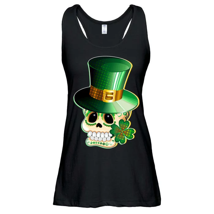 Leprechaun Sugar Irish Skull Ladies Essential Flowy Tank