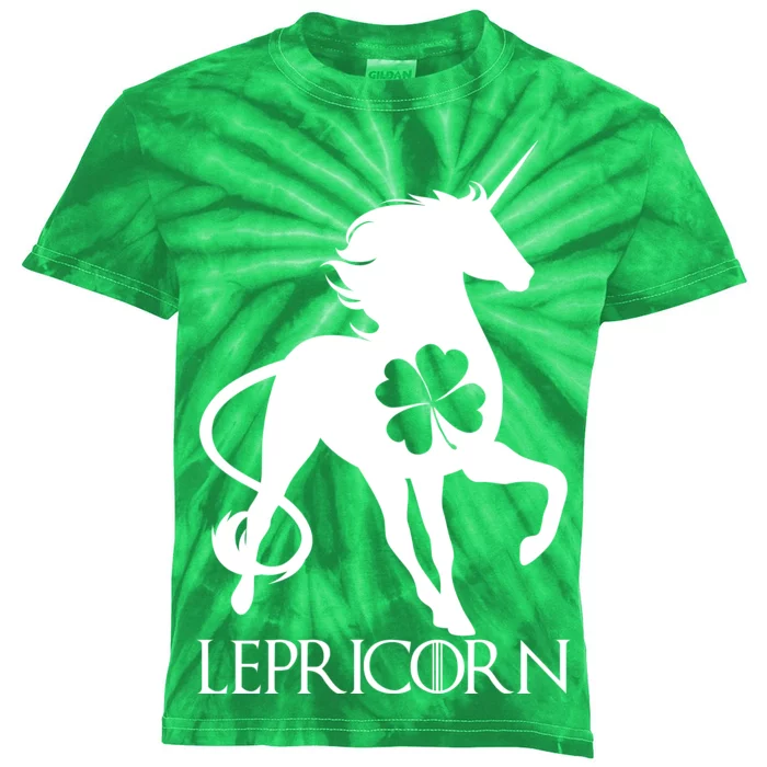 Lepricorn Leprechaun Unicorn St. Patrick's Day Kids Tie-Dye T-Shirt