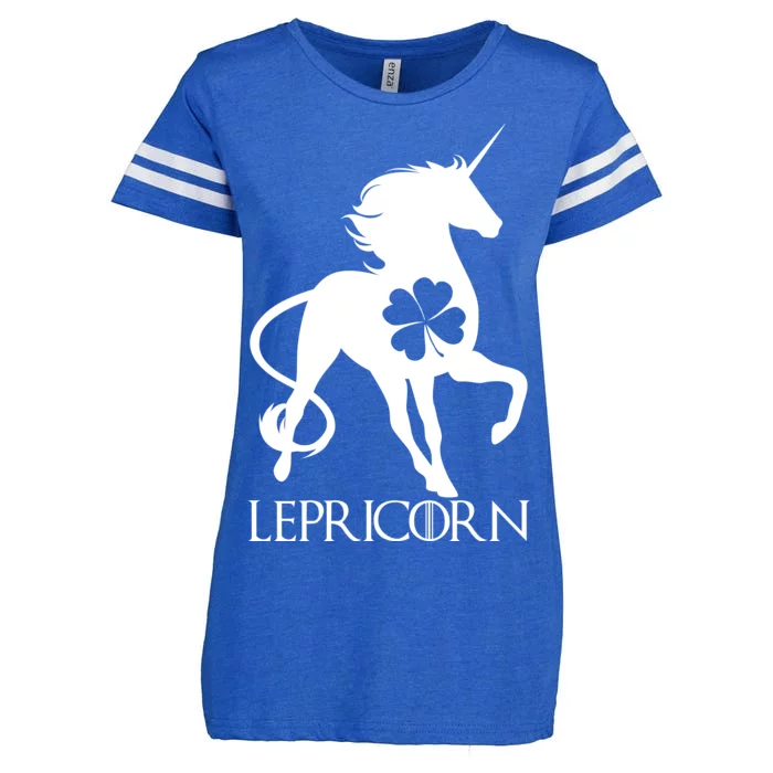 Lepricorn Leprechaun Unicorn St. Patrick's Day Enza Ladies Jersey Football T-Shirt