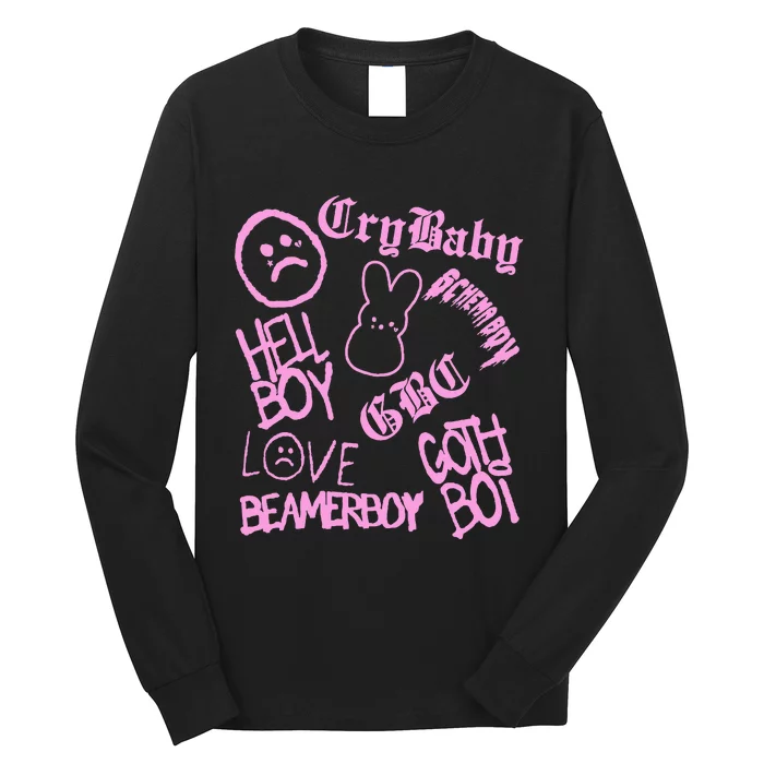 Lil Emo Rap Goth Peep Hip Hop Tattoo Long Sleeve Shirt