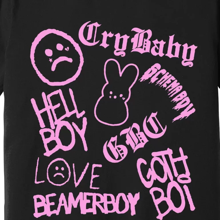 Lil Emo Rap Goth Peep Hip Hop Tattoo Premium T-Shirt