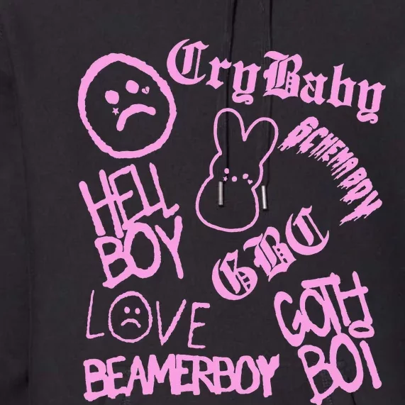 Lil Emo Rap Goth Peep Hip Hop Tattoo Premium Hoodie