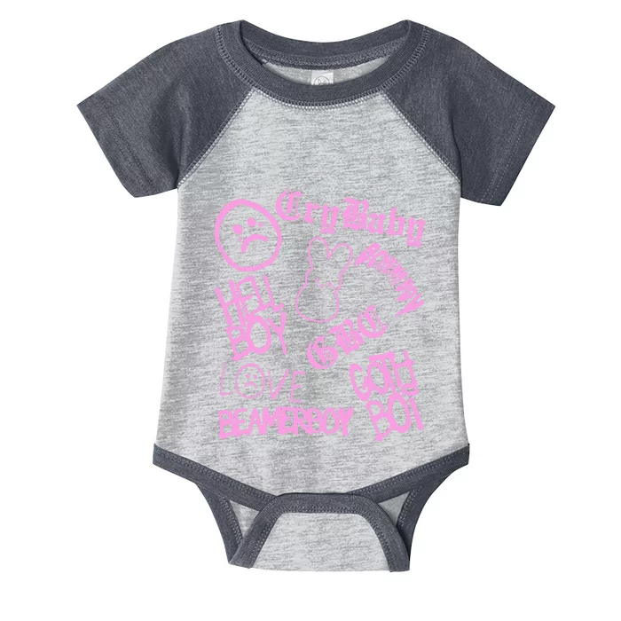 Lil Emo Rap Goth Peep Hip Hop Tattoo Infant Baby Jersey Bodysuit