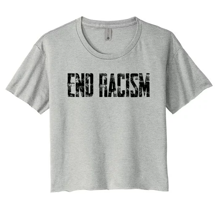 Lovely End Racism T Peace Against Racism Refugee Women's Crop Top Tee