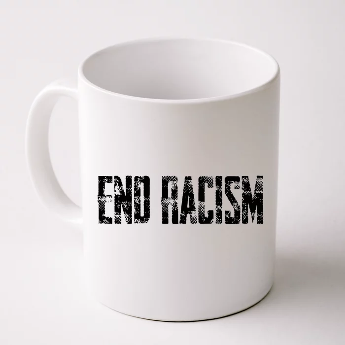 Lovely End Racism T Peace Against Racism Refugee Front & Back Coffee Mug