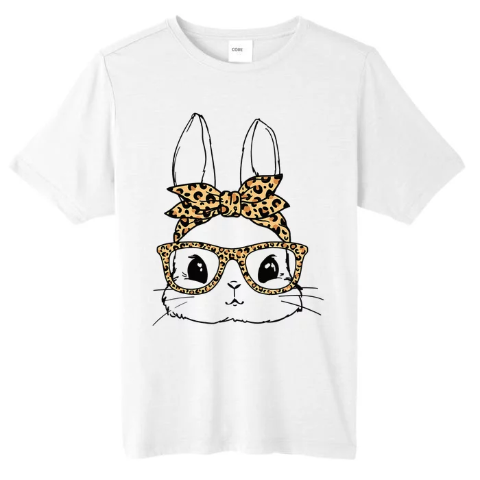 Leopard Easter Rabbit Cute Bunny Face Easter Day ChromaSoft Performance T-Shirt