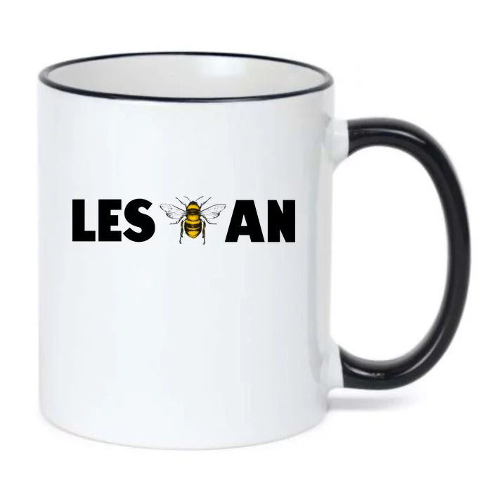 LES-Bee-an Cute Funny Lesbian Black Color Changing Mug