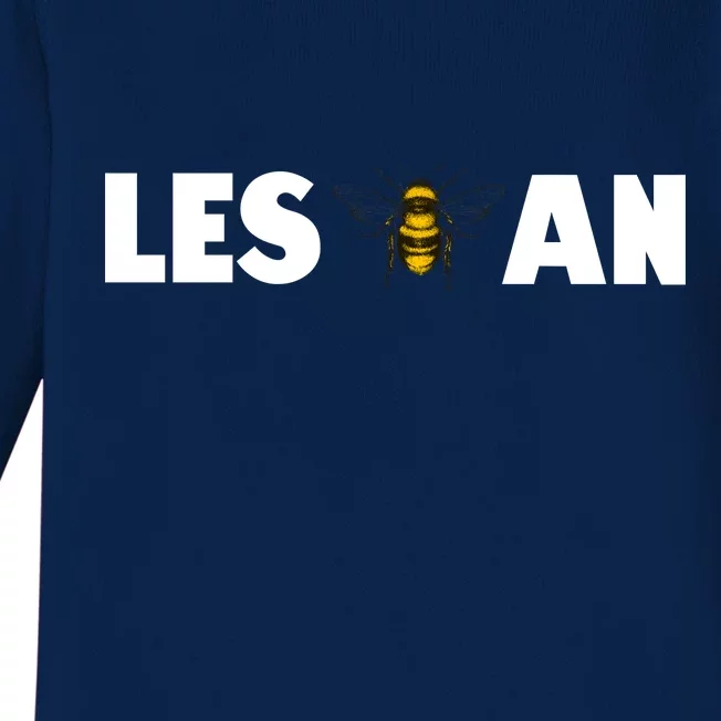 LES-Bee-an Cute Funny Lesbian Baby Long Sleeve Bodysuit