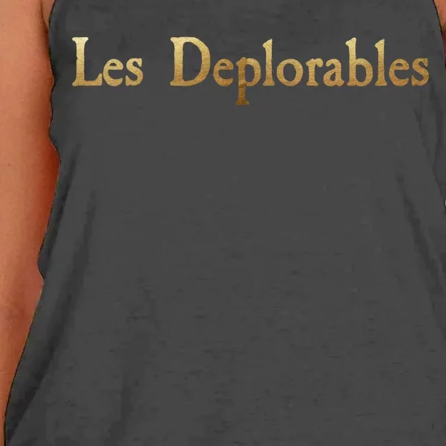 Les Deplorables USA Donald Trump 2016 Women's Knotted Racerback Tank