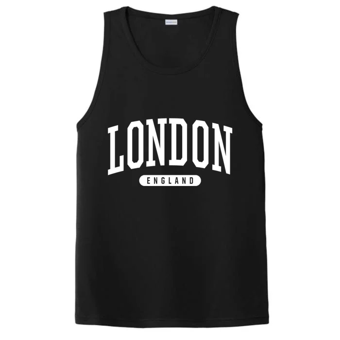 London England Souvenirs & Gifts College Style London England Souvenir Gift Performance Tank