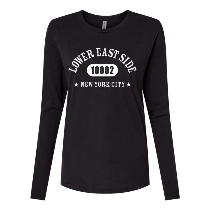 Lower East Side New York City 10002 Nyc Womens Cotton Relaxed Long Sleeve T-Shirt