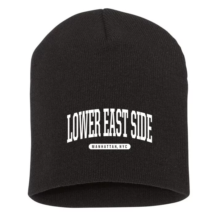 Lower East Side Manhattan Ny Nyc Borough Lower East Side Manhattan New York Short Acrylic Beanie