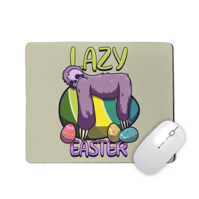 Lazy Easter Sloth On Eggs Cute Easter Gift Mousepad