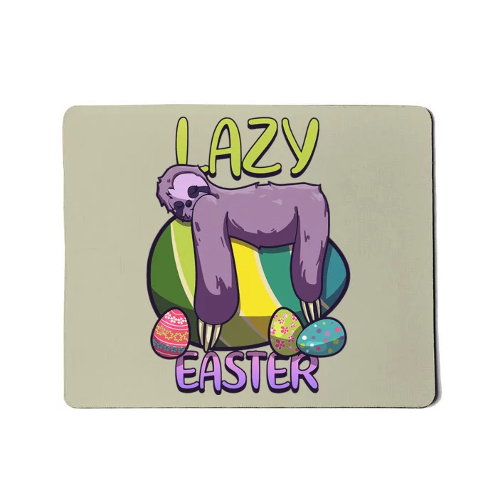 Lazy Easter Sloth On Eggs Cute Easter Gift Mousepad