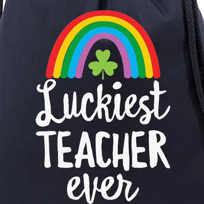 Luckiesteacher Ever St Patricks Day School Gifts Drawstring Bag