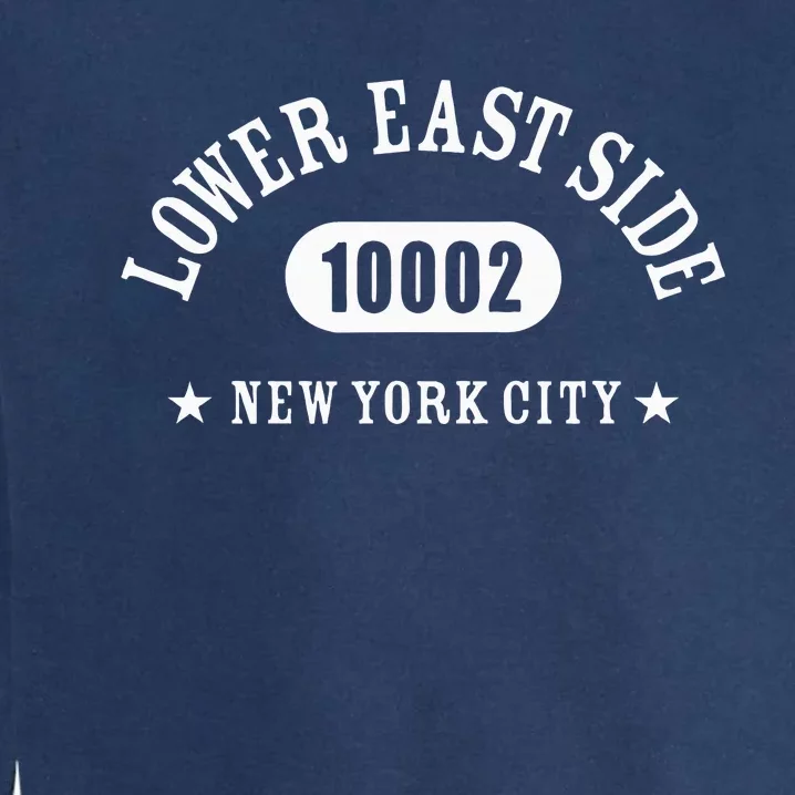 Lower East Side New York City 10002 Nyc Athletic Design Garment-Dyed Sweatshirt