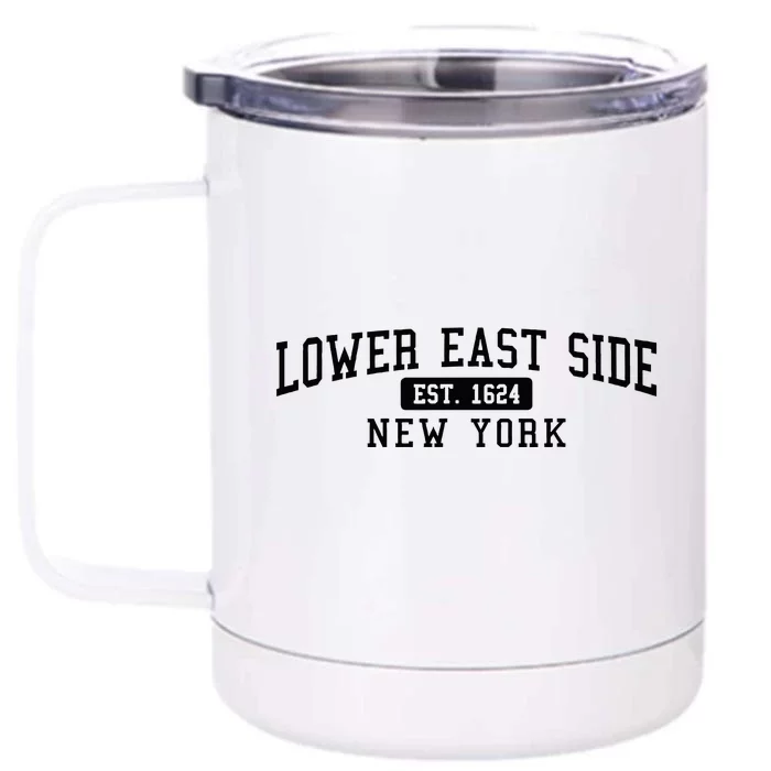 Lower East Side Manhattan New York Front & Back 12oz Stainless Steel Tumbler Cup