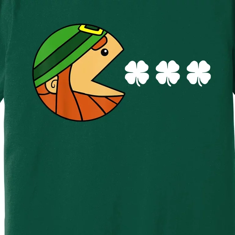 Leprechaun Eating Shamrock Premium T-Shirt