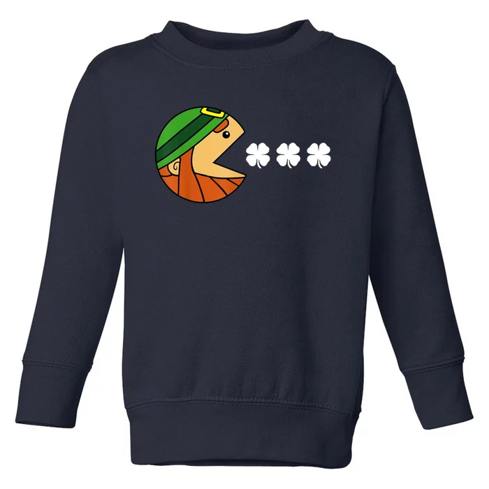 Leprechaun Eating Shamrock Toddler Sweatshirt